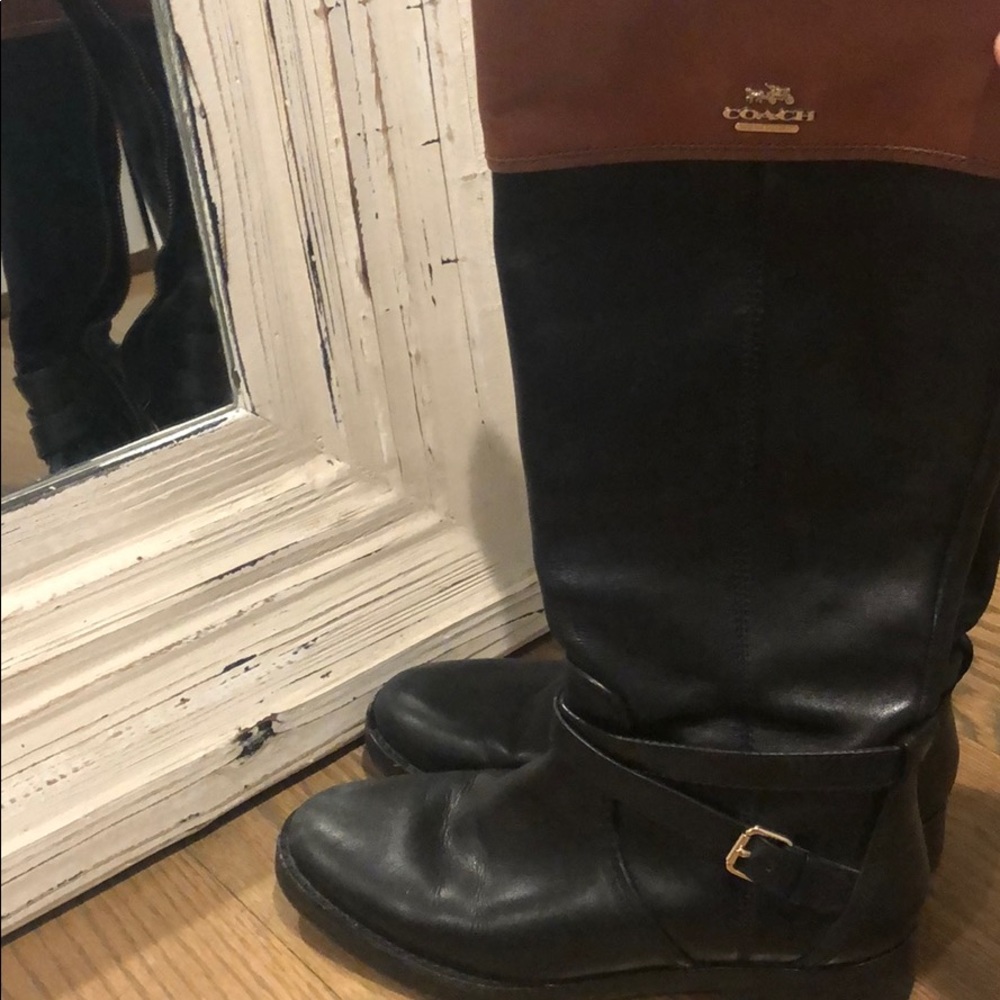 Coach leather boots